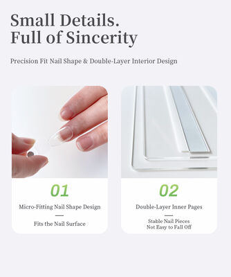 Trennbares Acrylmagnetisches Nagelkunst-Displayboard mit 120/180/240 Farben Schrägfarbbuch Kunststoffwerkzeug für Nagelgel Tipps