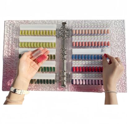 Trennbares Acrylmagnetisches Nagelkunst-Displayboard mit 120/180/240 Farben Schrägfarbbuch Kunststoffwerkzeug für Nagelgel Tipps
