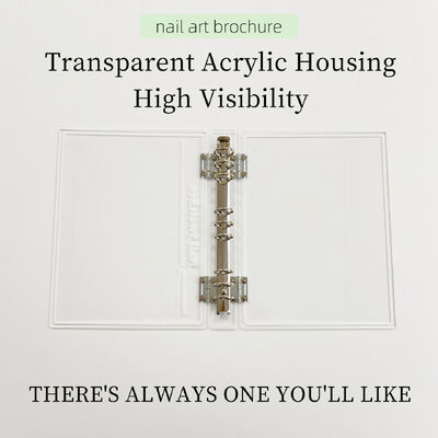 Abnehmbare transparente Acrylmagnetische Nagelkunst Anzeigetafel 120/180/240 Farben Buch Kunststoffwerkzeug für Nagelspitzen Gel