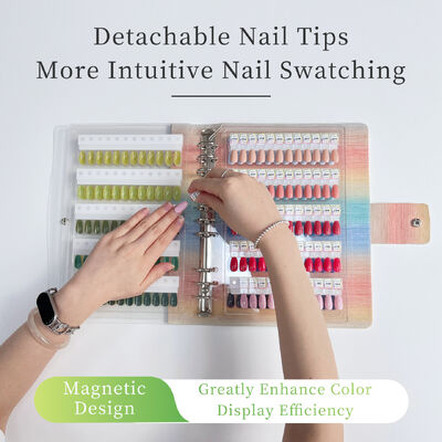 Professionelles abnehmbares magnetisches Nagelkunst-Display aus Acryl, quadratisch, 120/180/240 Farbverläufe, Kunststoffwerkzeug für Nägel