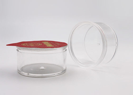 Ps-klare kleine runde klare Plastikbehälter 25 stopfen die Kapazität für Tee, Kaffeebohne voll
