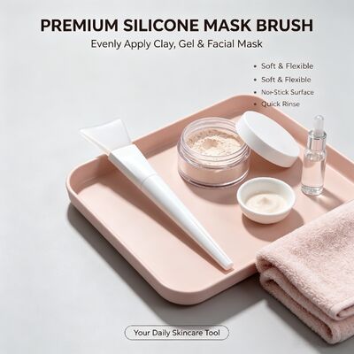 Weiche Silikon-Gesichtsmasken-Applikatorbürste, Silikongriff, Hautpflegecreme, wiederverwendbarer Kosmetikspatel, Gesichtsmaske, Mischen, Auftragen