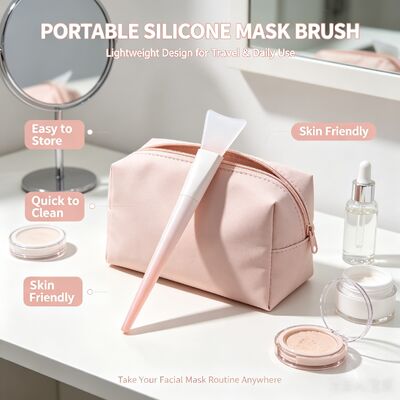 Weiche Silikon-Gesichtsmasken-Applikatorbürste, Silikongriff, Hautpflegecreme, wiederverwendbarer Kosmetikspatel, Gesichtsmaske, Mischen, Auftragen