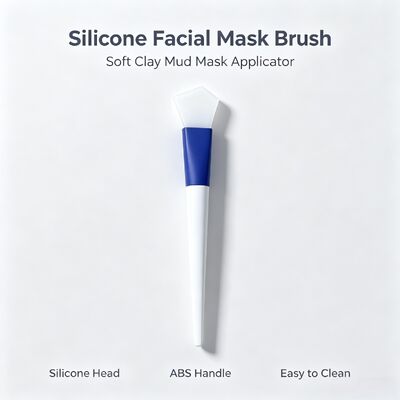 Silikon Gesichtsmaskenbürste, weiche Lehm-Schlamm-Masken-Applikator mit Silikon-Kopf und ABS-Griff für sogar Hautpflege Anwendung