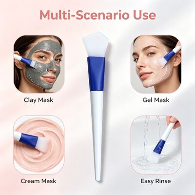 Silikon Gesichtsmaskenbürste, weiche Lehm-Schlamm-Masken-Applikator mit Silikon-Kopf und ABS-Griff für sogar Hautpflege Anwendung
