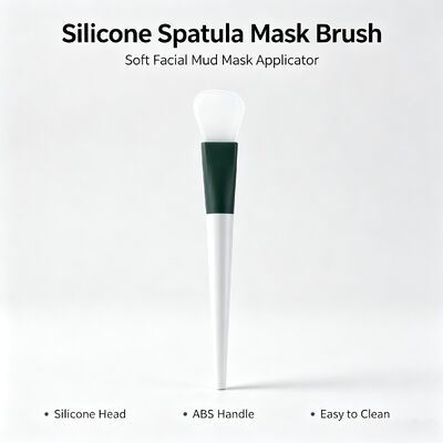 Silikon-Spachtel-Maskenpinsel, weicher Gesichts-Schlammmasken-Applikator mit Silikonkopf und ABS-Griff für gleichmäßige Hautpflegeanwendung