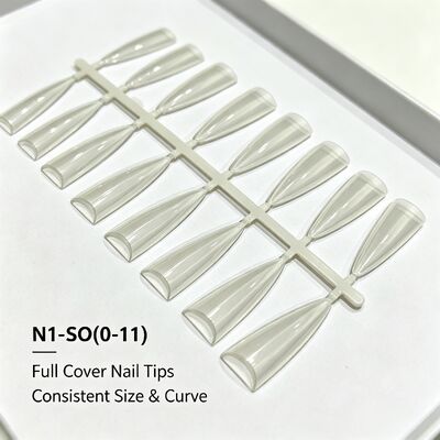 Nail Tips Clear Full Cover ABS Fake Nails Set for Finger Press on Salon Nail Extension DIY Nail Art and Bulk Supply