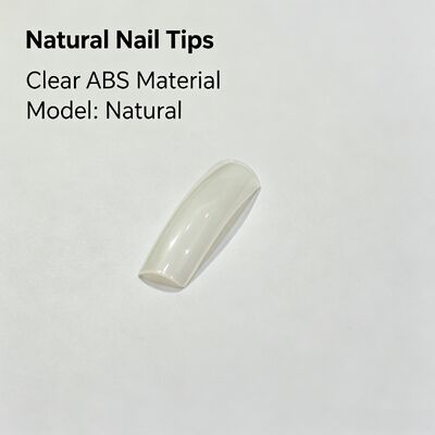 Natürliche ABS Mandelform Vollabdeckende falsche Nägel Klare Finger-Nagelspitzen für Nagelkunst-Salongebrauch und Großhandel