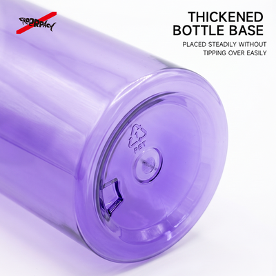 Transparent Purple PET Pump Bottle Empty Lotion Dispenser Bottle Custom Color Cosmetic Packaging Container for Shampoo Body Wash