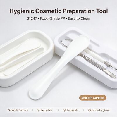 S1247 Lebensmittelgeeignete PP-Kosmetik-Mischspatel für Schönheitssalons | Ideal zum Mischen von Maskenpulver & Schönheitscremepasten. Perfekt für Schönheitssalons, Spa-Studios und DIY-Hautpflege zu Hause. Großhandel verfügbar.