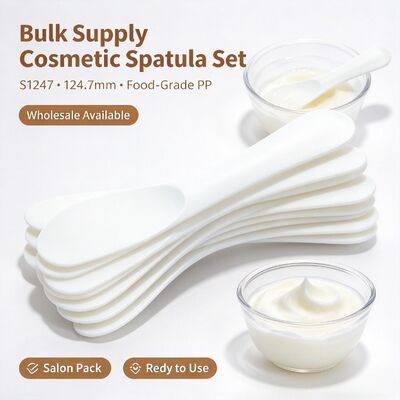 S1247 Lebensmittelgeeignete PP-Kosmetik-Mischspatel für Schönheitssalons | Ideal zum Mischen von Maskenpulver & Schönheitscremepasten. Perfekt für Schönheitssalons, Spa-Studios und DIY-Hautpflege zu Hause. Großhandel verfügbar.