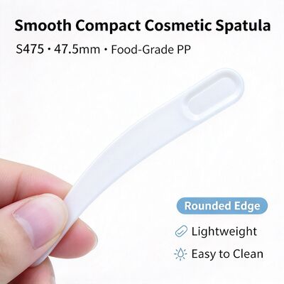S475 47,5mm kosmetische PP-Spatel in Lebensmittelqualität | Weiß auf Lager Großhandel | Zum Entnehmen und Auftragen von Gesichtscreme, perfekt für Schönheitssalons und Zubehör für Kosmetikgläser. Großhandelsmengen verfügbar.