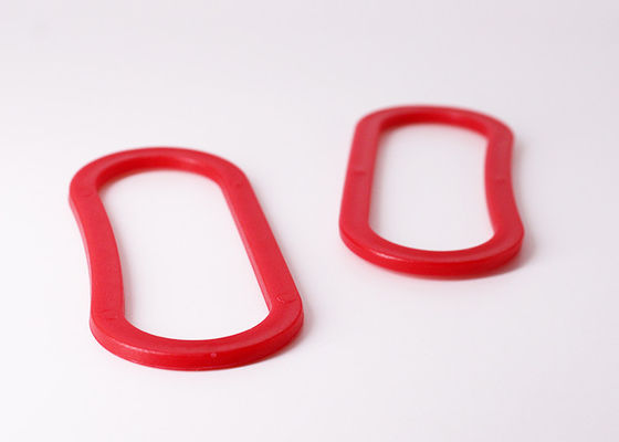 Rote feste Plastiktasche-Griffe für Die Cut Plastiktaschen Soem-Service