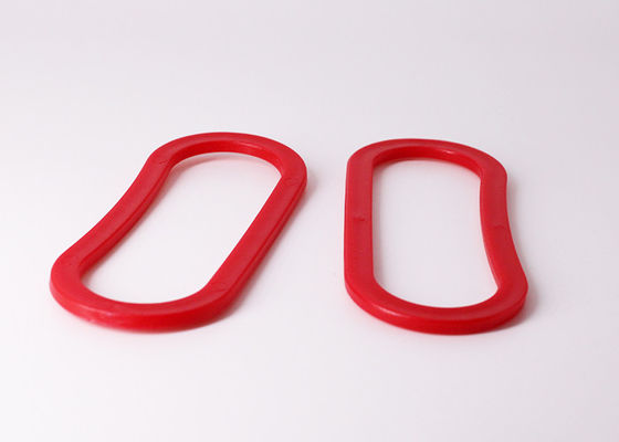 Rote feste Plastiktasche-Griffe für Die Cut Plastiktaschen Soem-Service