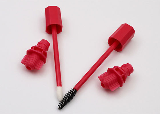 Rote Plastiktüllen-Düse mit Bürste für Lippenstift Sacket oder Wimperntuschen-Tasche